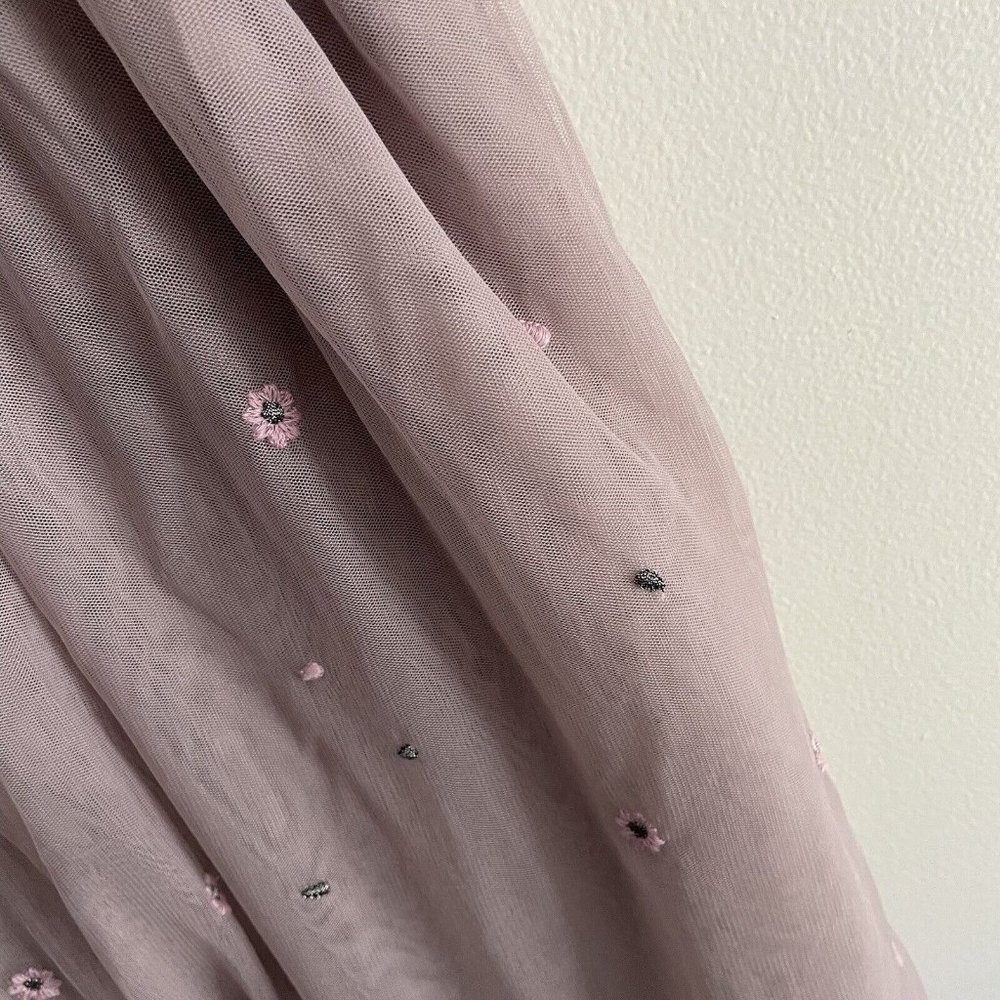Modcloth Lavender Embroidered Midi Dress - Picture 5 of 11